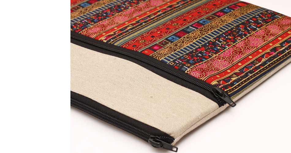 Red and Gold Boho for the iPad Pro Inside the Jaden Design Sleeve