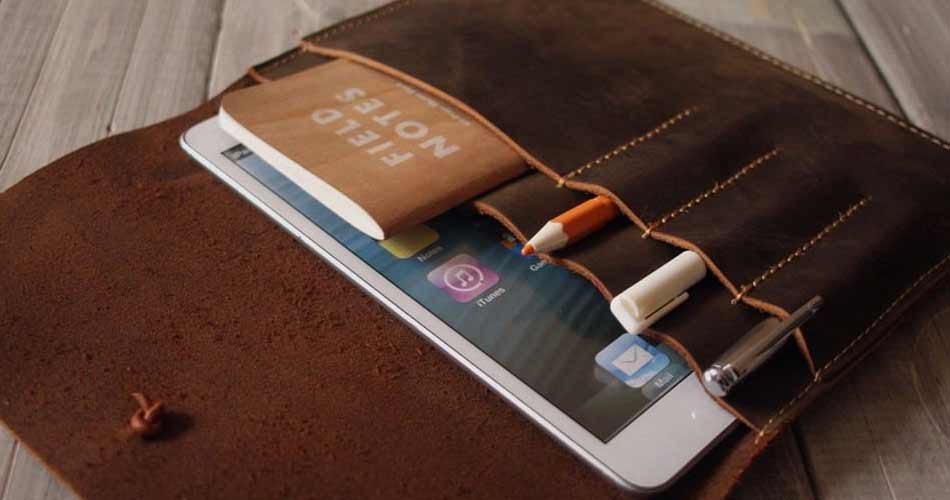 Valeather Handmakes Luxurious Tablet Sleeves From Distressed Leather