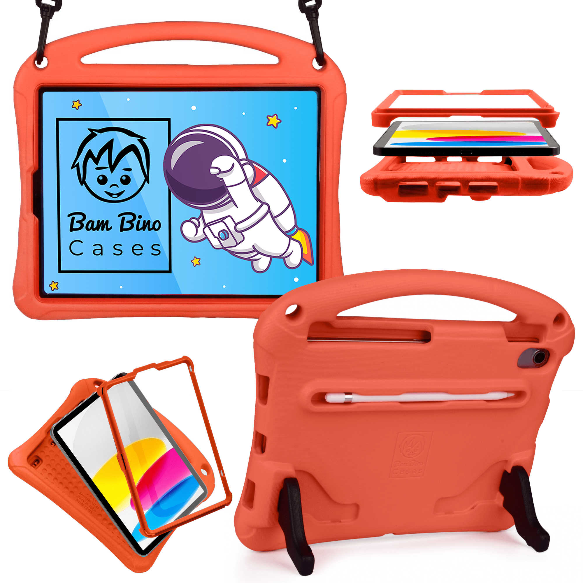Bam Bino Space Suit Super Rugged Kids case with Screen Guard for iPad Air 3