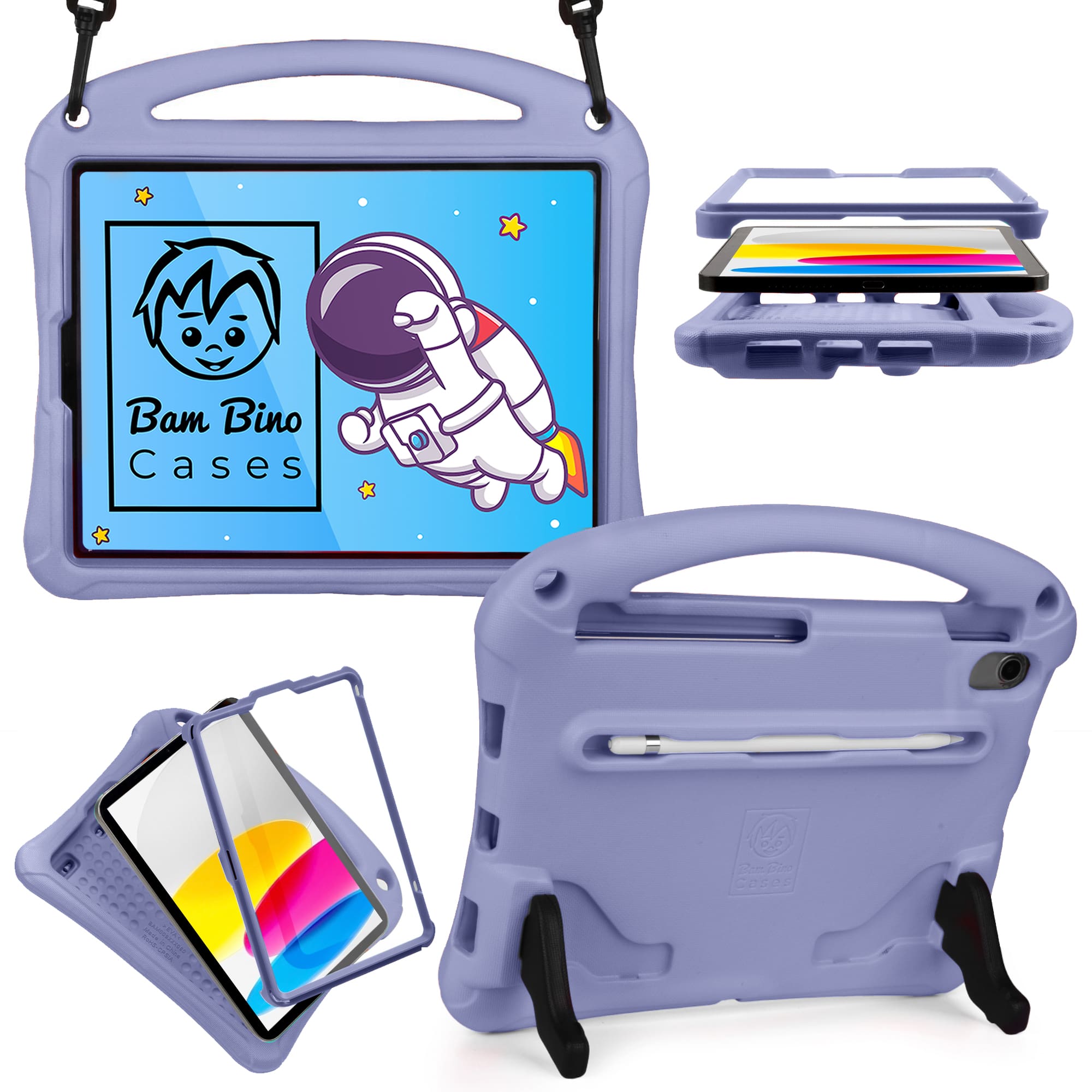 Bam Bino Space Suit Super Rugged Kids case with Screen Guard for iPad Air 3