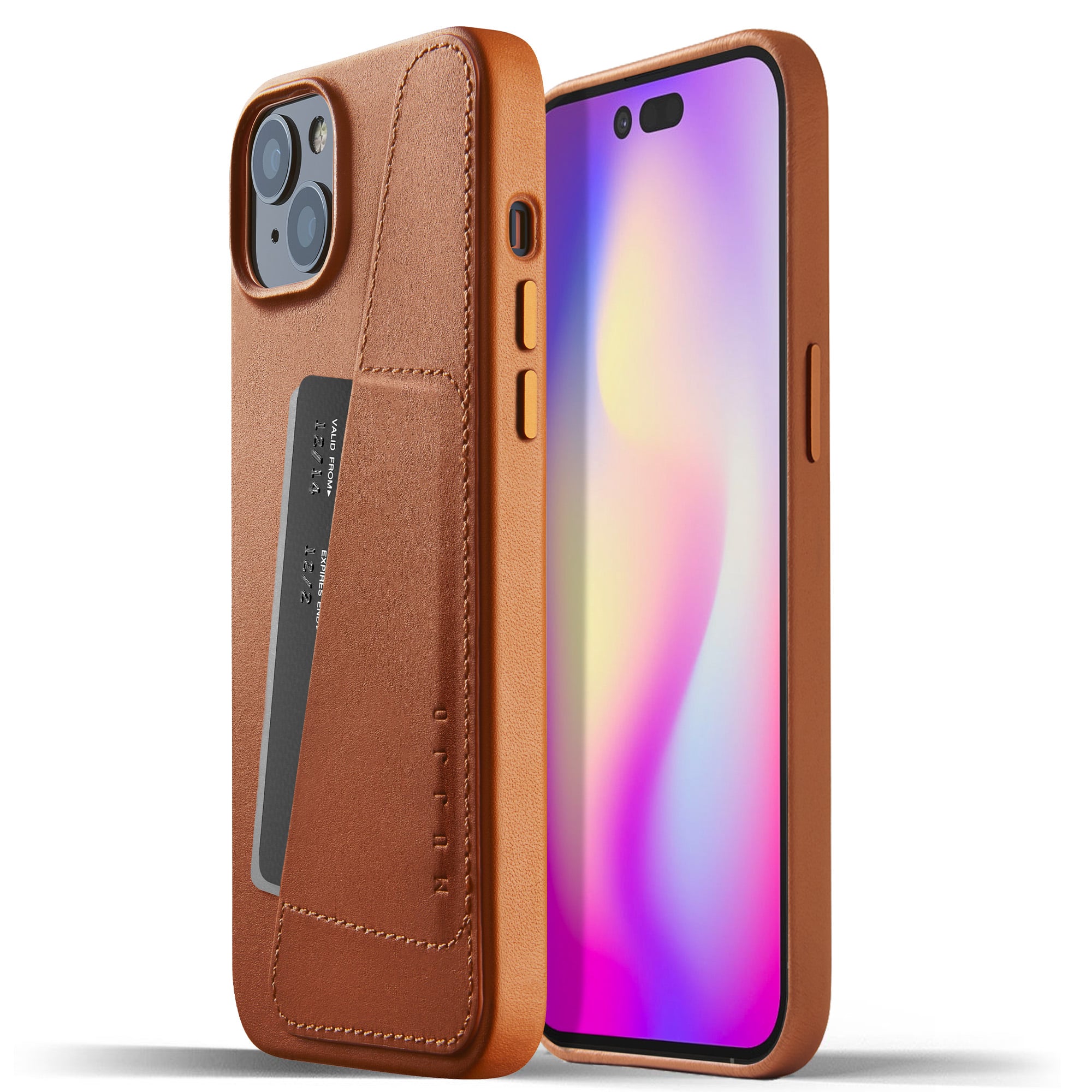 Mujjo Full Leather MagSafe Wallet Case for iPhone 14 Plus with