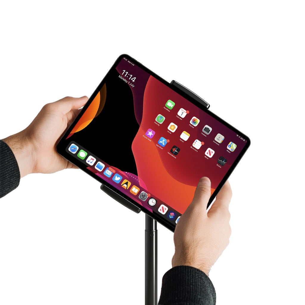 Cooper TabStand Supporto Regolabile Per Tablet E Monitor Portatili – Altezza 33-51 Cm, Rotazione 360°, Nero