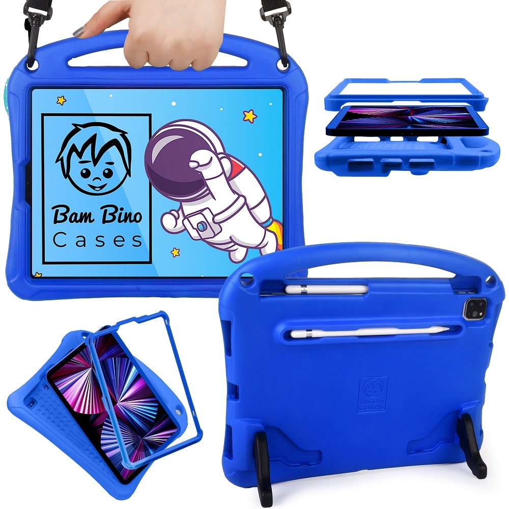 Bam Bino Space Suit Super Rugged Kids case with Screen Guard for iPad Pro 12.9 (6th-5th-4th-3rd Gen)