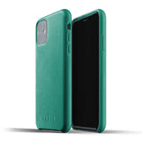 Mujjo Full Leather case for iPhone 11 in Alpine Green