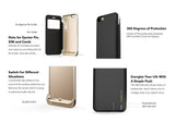 Snailink RAPPCase Battery Shell Case for Apple iPhone 6/6S/Plus w/ Retractable Earphones - 26