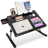 Cooper Desk PRO Leather Folding Laptop Desk with Adjustable Height & Tilt Angles